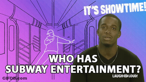 Man Standing In Front Of Showtime Poster GIF