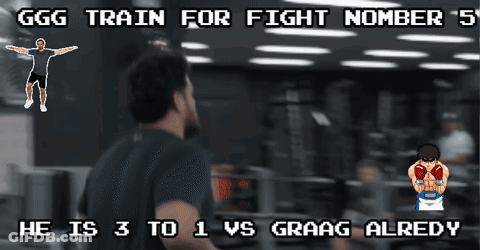 Man Standing In Front Of Sign Saying He Is 3 To 1 Vs Grag Alredy GIF