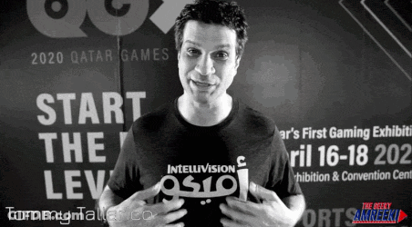 Man Standing In Front Of Start The Lev Poster GIF