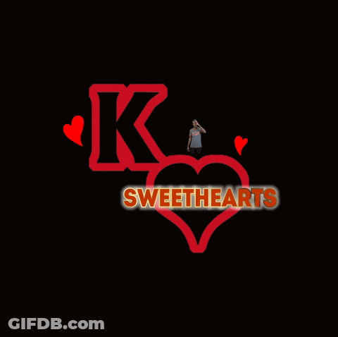 Man Standing In Front Of Sweethearts Logo GIF