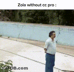 Man Standing In Front Of Swimming Pool Saying Zola Without CC Pro GIF