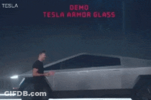 Man Standing In Front Of Tesla GIF