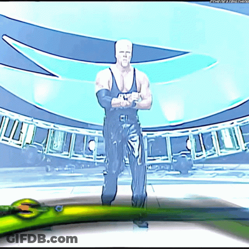 Man Standing In Front Of The Next Round Sign GIF