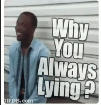 Man Standing In Front Of Wall Saying Why You Always Lying GIF