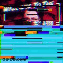Man Standing In Front Of Welcome To The Jungle Sign GIF