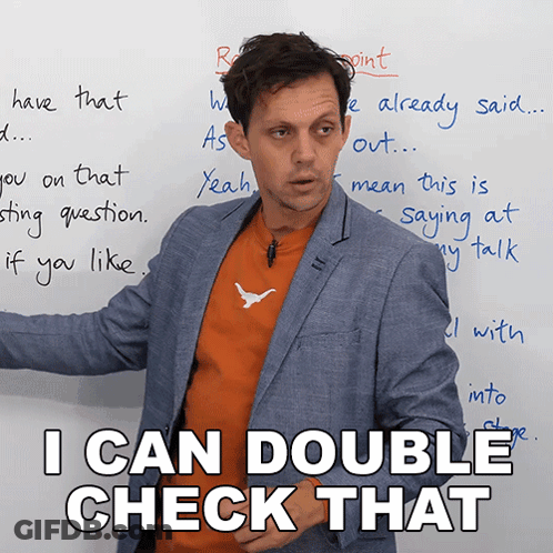 Man Standing In Front Of White Board I Can Double Check That GIF