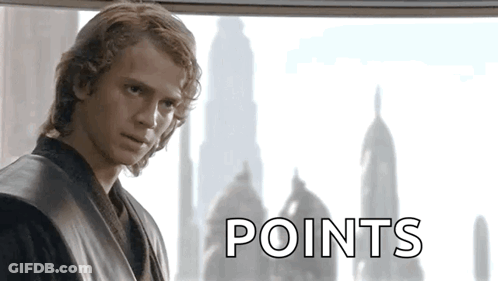 Man Standing In Front Of Window Saying Points GIF