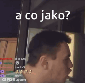 Man Standing In Front Of Window With Words A Co Jako GIF