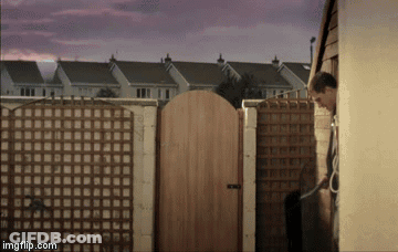 Man Standing In Front Of Wooden Gate Imgflip GIF