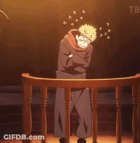 Man Standing In Front Of Wooden Railing With TB GIF