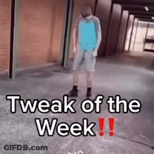 Man Standing In Hallway Saying Tweak Of The Week GIF