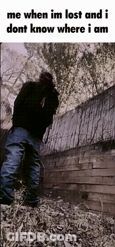 Man Standing In Leaves Me When Im Lost And I GIF