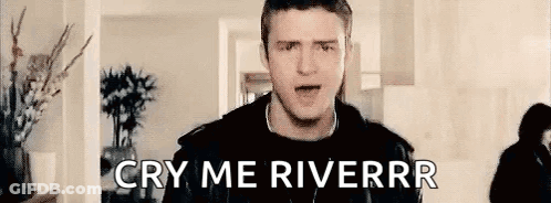 Man Standing In Living Room Saying Cry Me Riverrr GIF