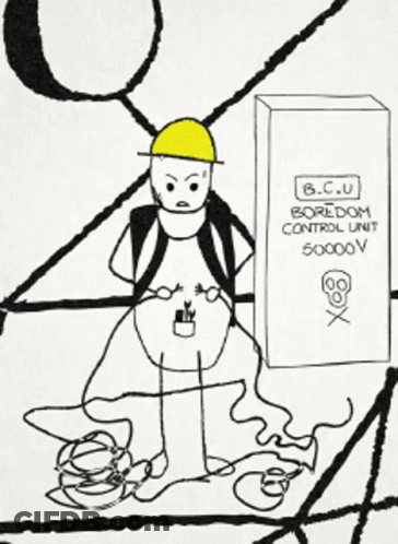 Man Standing Next To Box Saying BCU GIF