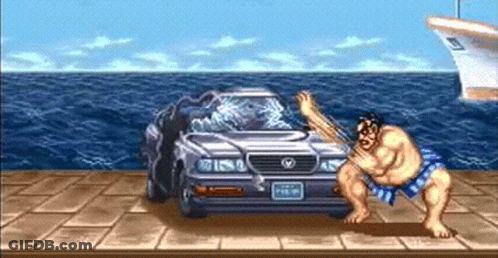 Man Standing Next To Car In Video Game GIF