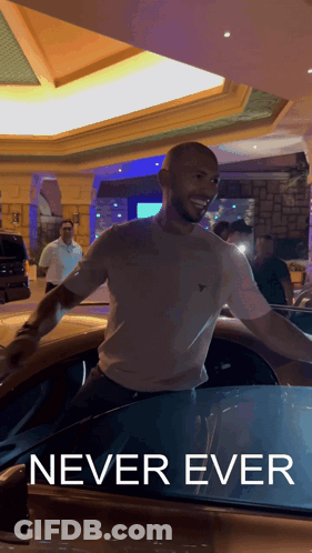 Man Standing Next To Car Never Ever GIF