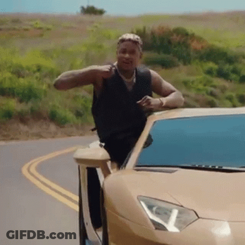 Man Standing Next To Car GIF