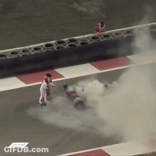 Man Standing Next To Car With Smoke GIF