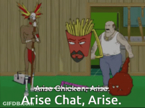 Man Standing Next To French Fries GIF