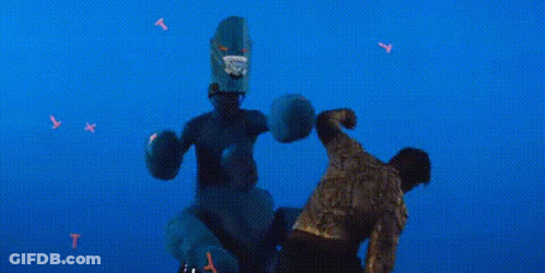 Man Standing Next To Giant Robot GIF