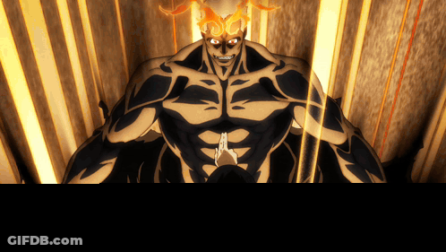 Man Standing Next To Large Monster GIF