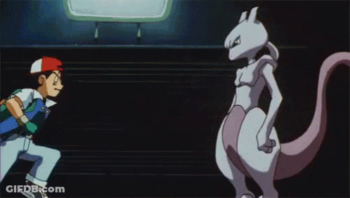 Man Standing Next To Purple Pokemon GIF