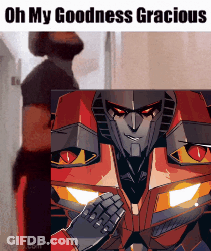 Man Standing Next To Robot Oh My Goodness Gracious GIF