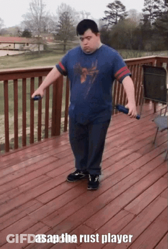 Man Standing On Deck Saying ASAP The Rust Player GIF