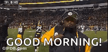 Man Standing On Football Field With Microphone GIF