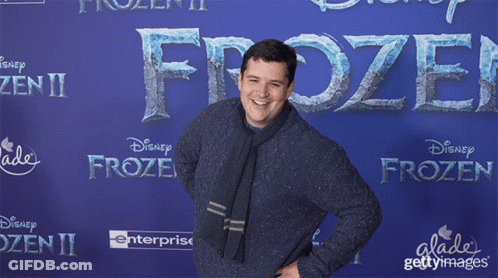 Man Standing On Frozen Carpet GIF