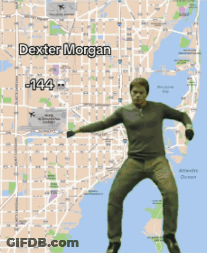 Man Standing On Map Dexter Morgan GIF