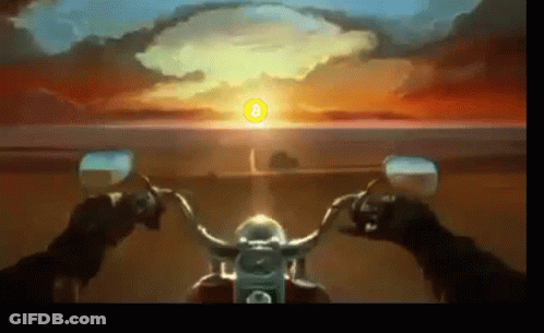 Man Standing On Motorcycle In Front Of Van GIF