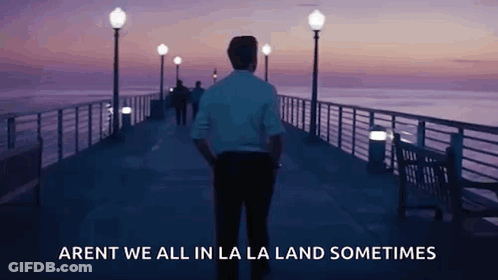 Man Standing On Pier Hands In Pockets La La Land Quote GIF