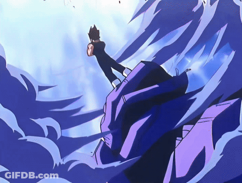 Man Standing On Rock With Blue Sky GIF