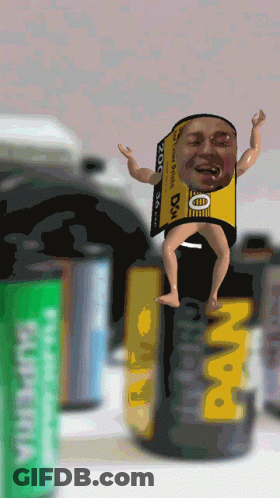Man Standing On Roll Of Film GIF