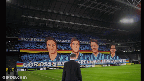 Man Standing On Soccer Field GIF