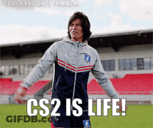 Man Standing On Soccer Field CS2 Is Life GIF