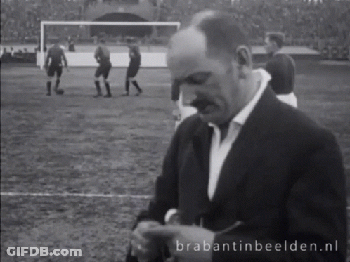 Man Standing On Soccer Field GIF
