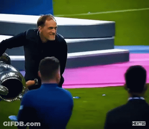 Man Standing On Soccer Podium GIF