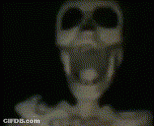 Man Standing On Stump In Woods GIF