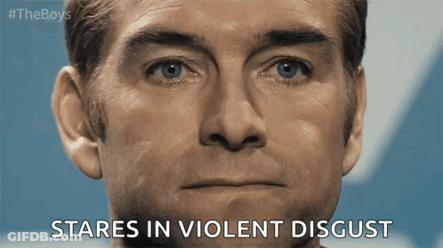 Man Staring In Violent Disgust GIF
