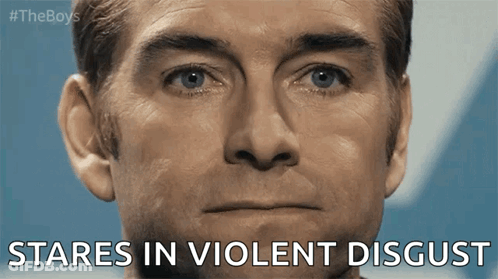 Man Staring In Violent Disgust GIF