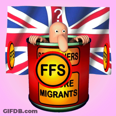 Man Sticking Head Out Of Can FFS GIF