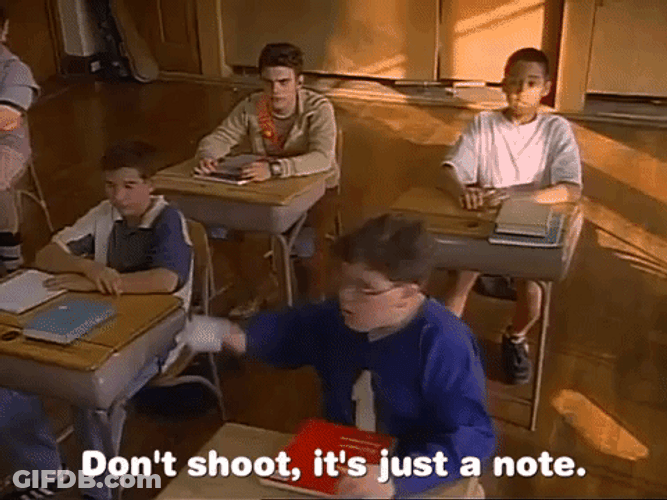Man Stop His Classmate Talking Zip Your Yap GIF