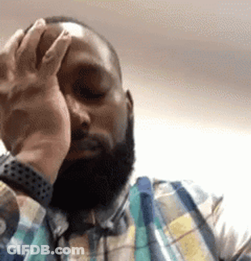 Man Stressing Rubs Face GIF