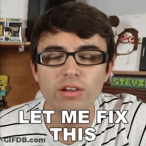 Man Striped Shirt Glasses Let Me Fix This GIF