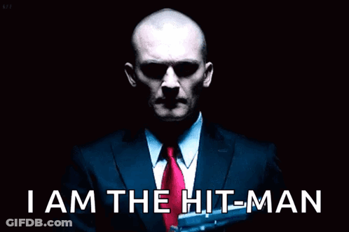 Man Suit Says I Am The Hit Man GIF