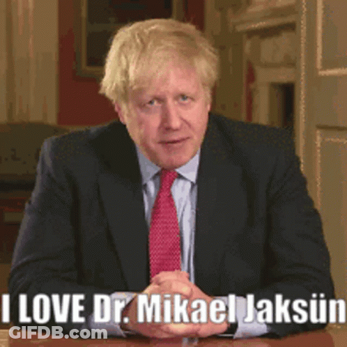 Man Suit Says I Love Dr. Mikael Jaksuun GIF