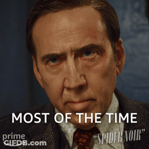 Man Suit Tie Most Of The Time Spider Noir GIF
