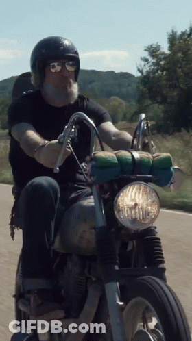 Man Sunglasses Helmet Riding Motorcycle GIF